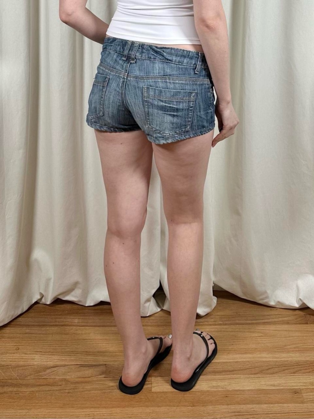 Low Rise Jean Shorts - Picture 5 of 8